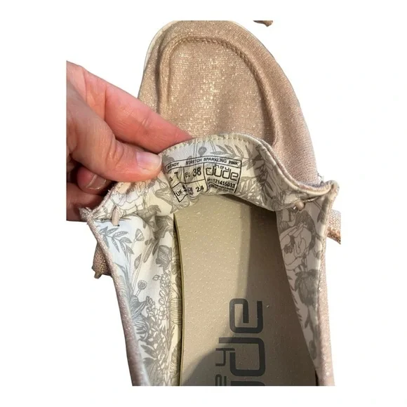 Hey Dude Wendy Stretch Sparkling Pink – Size 7 (EU 38) - Picture 7 of 8